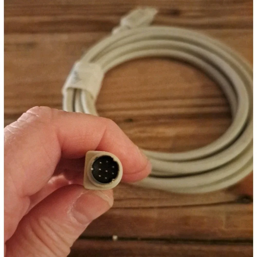 Vintage APPLE Compatible Mini-Din A/B Connector 8 pin Serial Printer/Modem Cable